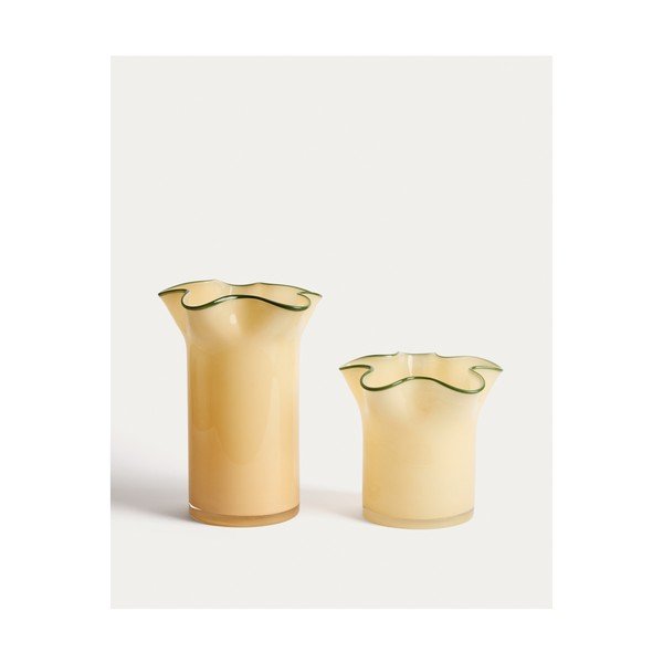 Żółty szklany wazon (wysokość 19,5 cm) Endasi – Kave Home-image-3