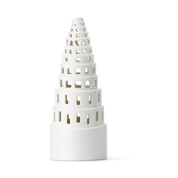 Biały ceramiczny świecznik świąteczny Kähler Design Lighthouse, ø 9 cm
