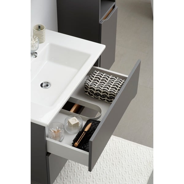 Szara szafka pod umywalkę bez baterii 72x51 cm Set 357 – Pelipal-image-3