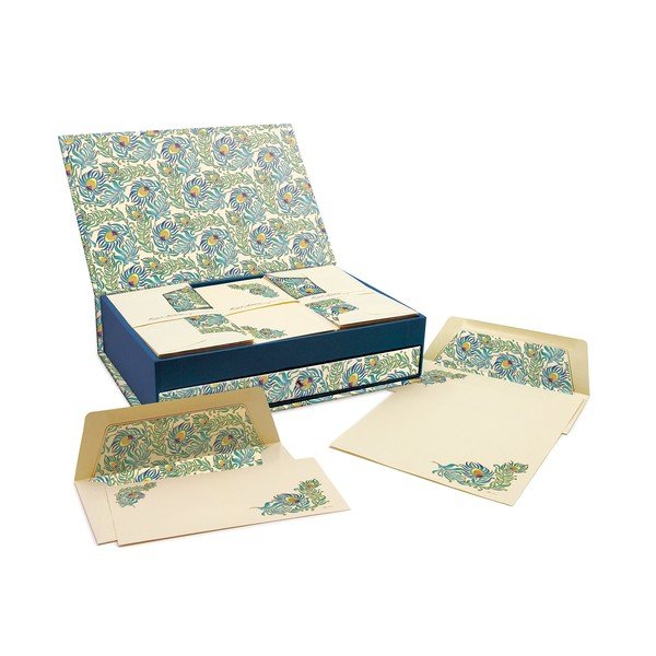 Papeteria z akcesoriami do pisania Peacock – Kartos