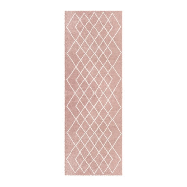 Różowy chodnik Elle Decoration Passion Bron, 80x200 cm