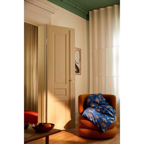 Niebieska pościel dwuosobowa z satyny bawełnianej 200x220 cm Grand Pleasantly – JUNA-image-4