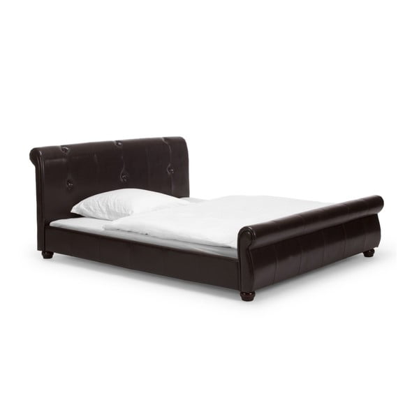 Brązowe łóżko SOB Jodpur, 190x235 cm