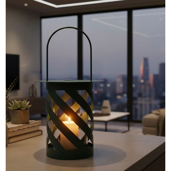 Metalowy lampion (wysokość 43 cm) Twist – Mauro Ferretti-image-1