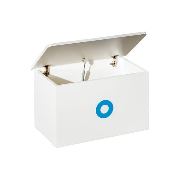 Białe pudełko na zabawki z niebieskimi elementami KICOTI Circle