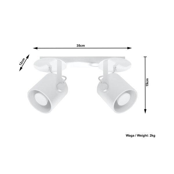 Biała lampa sufitowa Sollux Lea 2-image-2