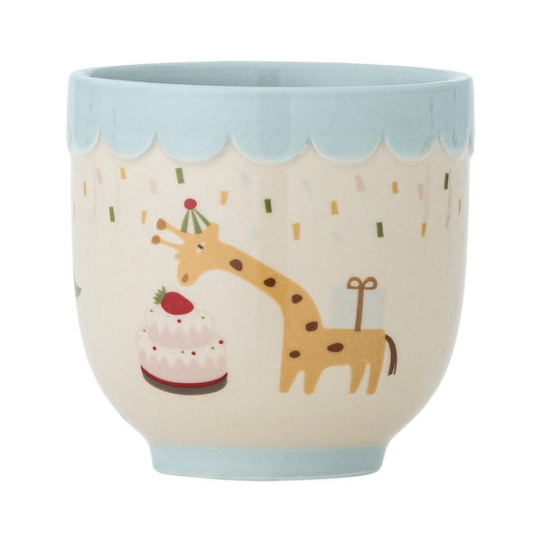 Niebiesko-kremowy kamionkowy kubek dla dzieci 150 ml Celebrate – Bloomingville Mini