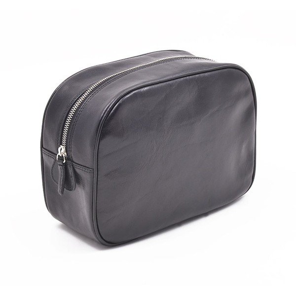 Kosmetyczka skórzana Ferruccio Laconi Black-image-1