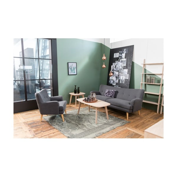 Stolik z konstrukcją z drewna dębowego Actona Martel, ⌀ 58 cm-image-2