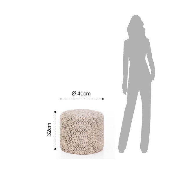 Kremowy puf Tomasucci Choose, ø 40 cm-image-2