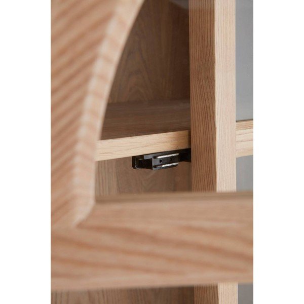 Witryna w dekorze jesionu w jasnym naturalnym kolorze 90x195x40 cm Sandor – Jotex-image-2