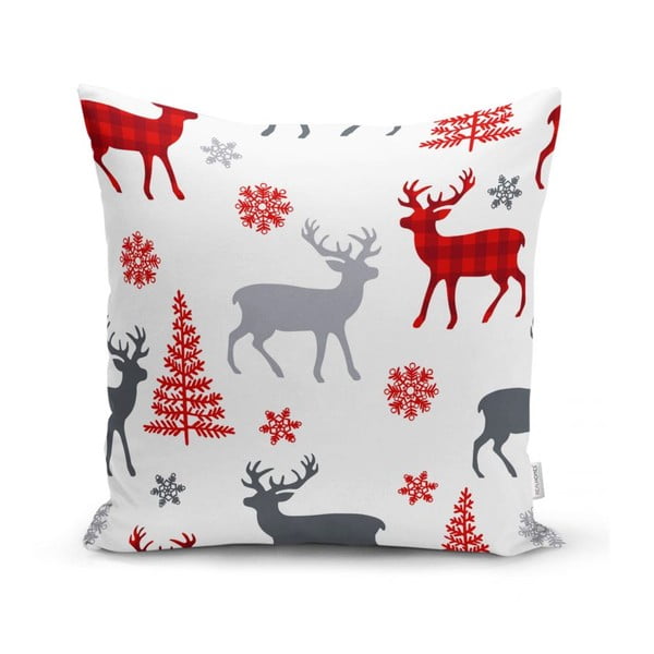 Zestaw 4 świątecznych poszewek na poduszki i bieżnika Minimalist Cushion Covers Christmas Ornaments-image-3