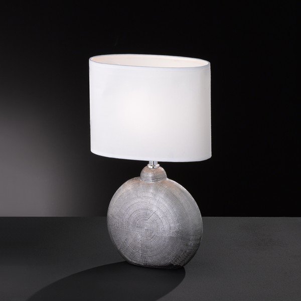 Biała lampa stołowa Fischer & Honsel Foro, wys. 36 cm-image-2