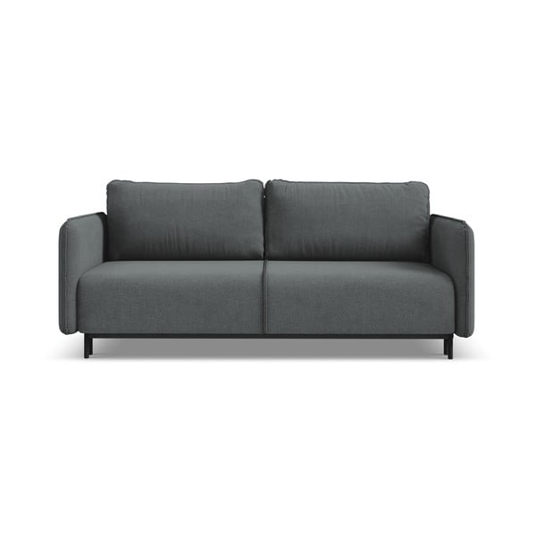 Ciemnoszara rozkładana/ze schowkiem sofa 226 cm Luana – Makamii