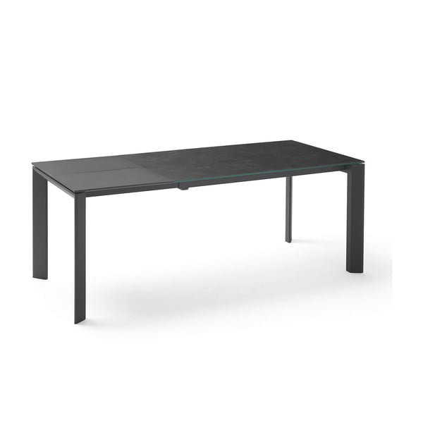 Czarny stół rozkładany do jadalni sømcasa Lisa, dł. 140/200 cm