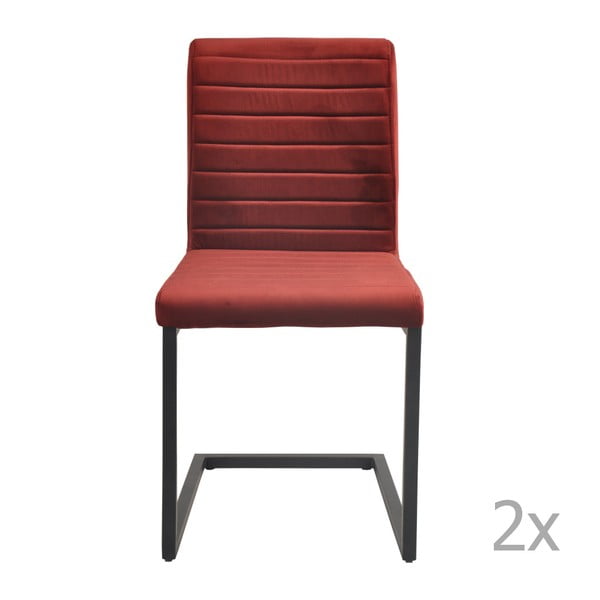 Zestaw 2 czerwonych krzeseł Swing