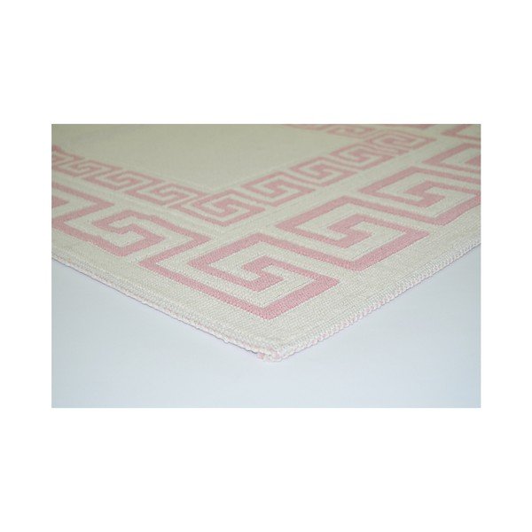 Wytrzymały dywan w kolorze pudrowym Vitaus Versace Pudra, 80x300 cm-image-1