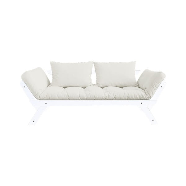 Sofa rozkładana z jasnobeżowym pokryciem Karup Design Bebop White/Natural