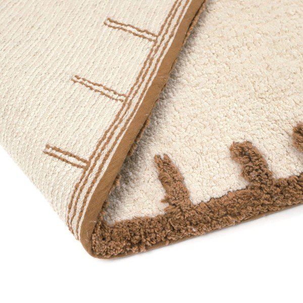Kremowy bawełniany dywan dziecięcy tkany ręcznie odpowiedni do prania 65x120 cm Little Charlie – Nattiot-image-4