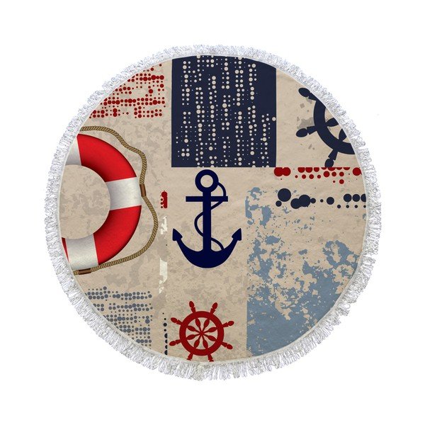 Okrągły ręcznik plażowy La Chanta Hanatu Round Beach Towel, ⌀ 1,5 m