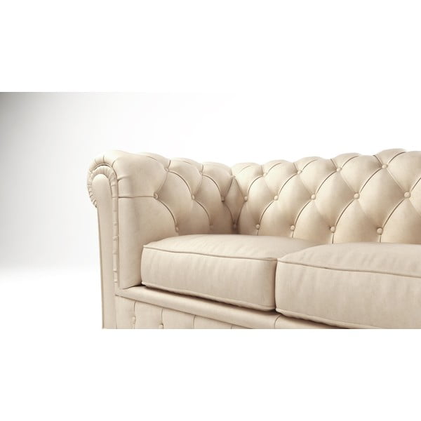 Kremowa aksamitna sofa 184 cm Cambridge – Ropez-image-3