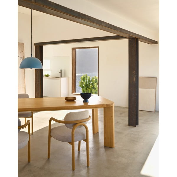 Rozkładany stół z blatem w dekorze dębu 100x200 cm Jondal – Kave Home-image-1