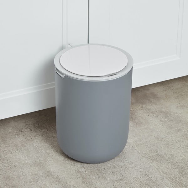 Jasnoszary kosz na śmieci Addis Sensoric, 8 l-image-1