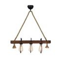 Drewniana lampa wisząca Demir, 3 żarówki