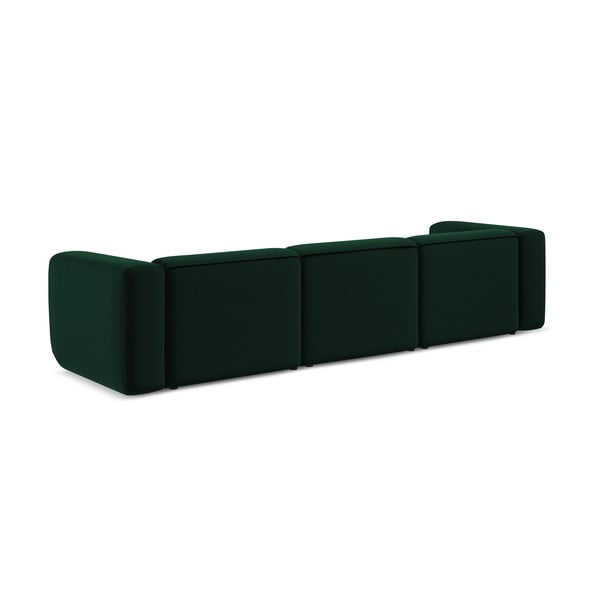 Ciemnozielona aksamitna sofa 319 cm Ekahi – Makamii-image-4