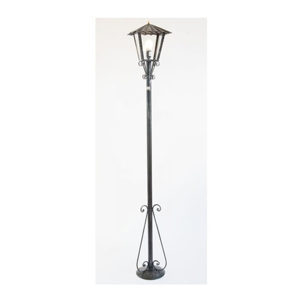 Czarna metalowa lampa stojąca Cruccolini Umbria Nero, wys. 200 cm