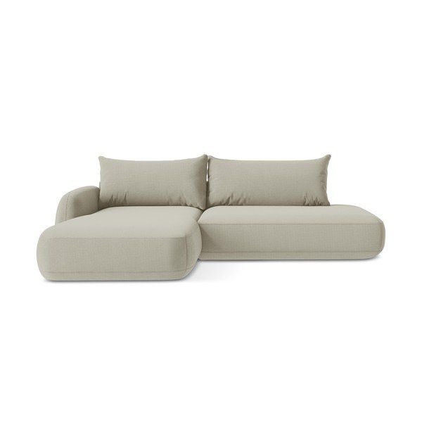 Beżowy rozkładany narożnik (lewostronny/z szezlongiem) Hale – Makamii