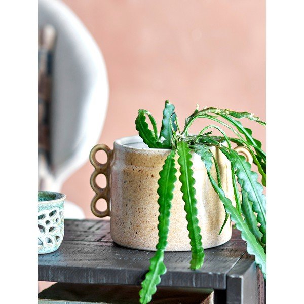 Kamionkowa ręcznie malowana osłonka na doniczkę ø 15 cm Souri – Bloomingville-image-1