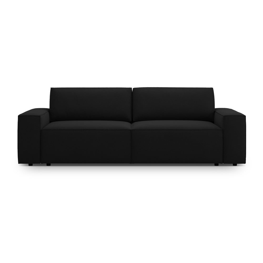 Czarna rozkładana sofa 247 cm Jodie – Micadoni Home