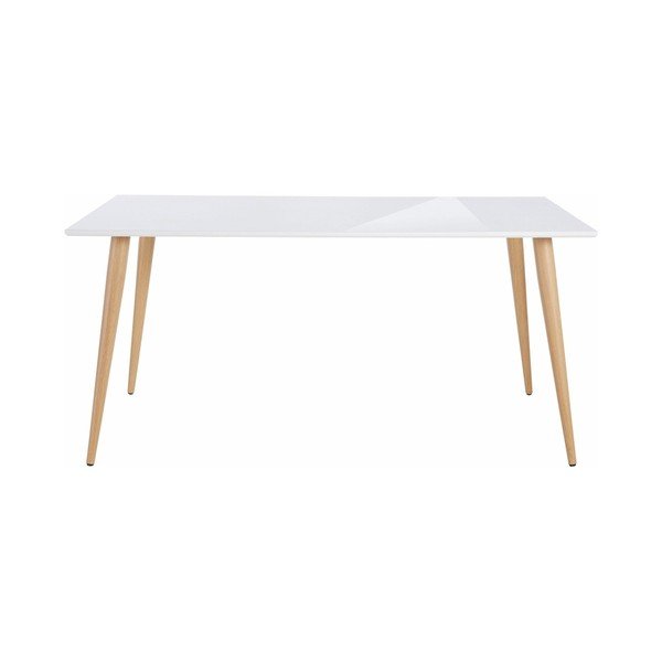 Biały stół z połyskiem Støraa Canton, 160 x 90 cm-image-1