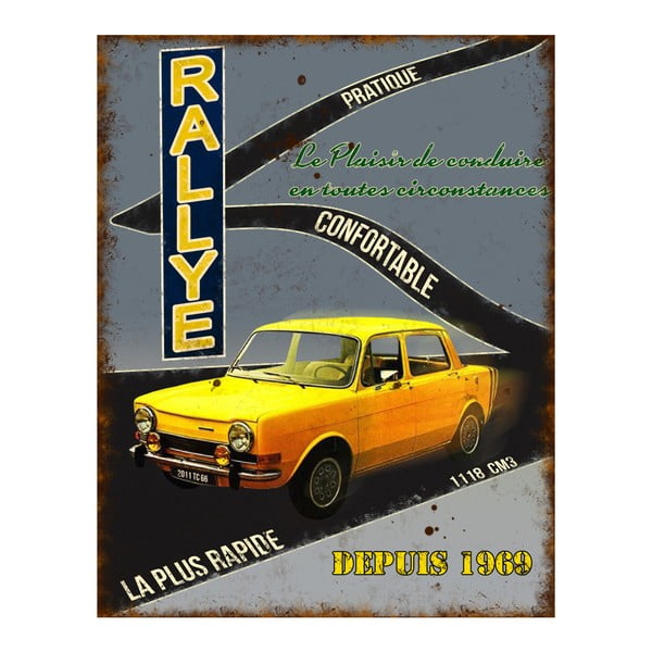 Tablica metalowa Antic Line Rallye, 22x28 cm