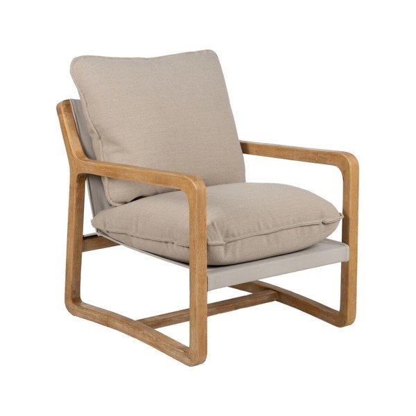 Beżowo-naturalny fotel – Ixia