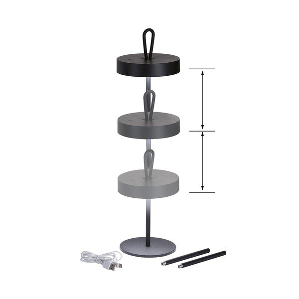 Czarna lampa stołowa LED (wysokość 47 cm) Dord – Fischer & Honsel-image-4