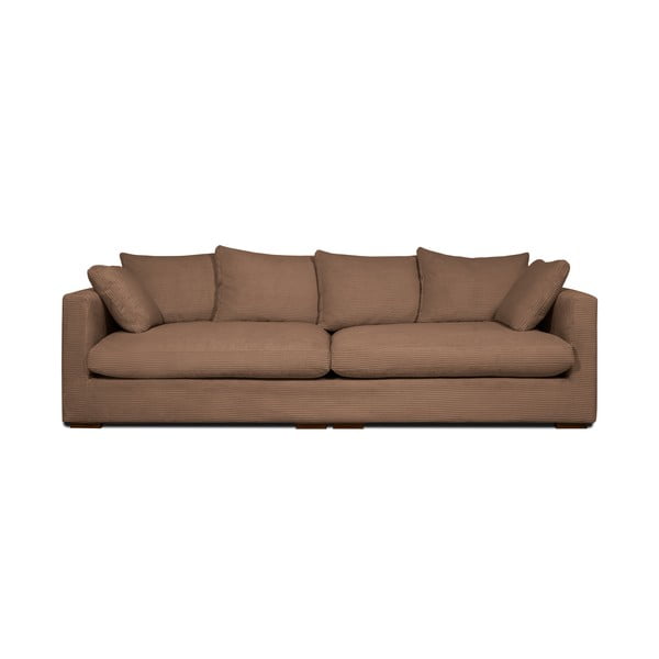 Jasnobrązowa sztruksowa sofa 266 cm Comfy – Scandic