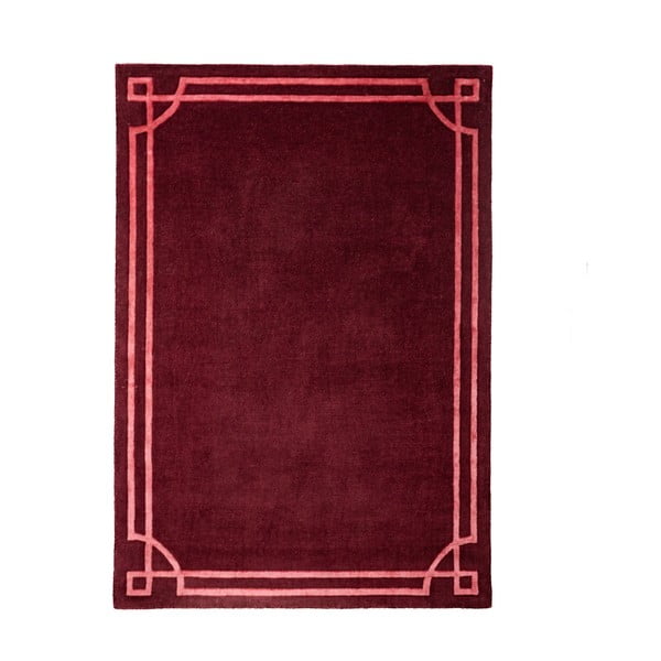 Bordowy wełniany dywan tkany ręcznie 160x230 cm Gatsby – Flair Rugs