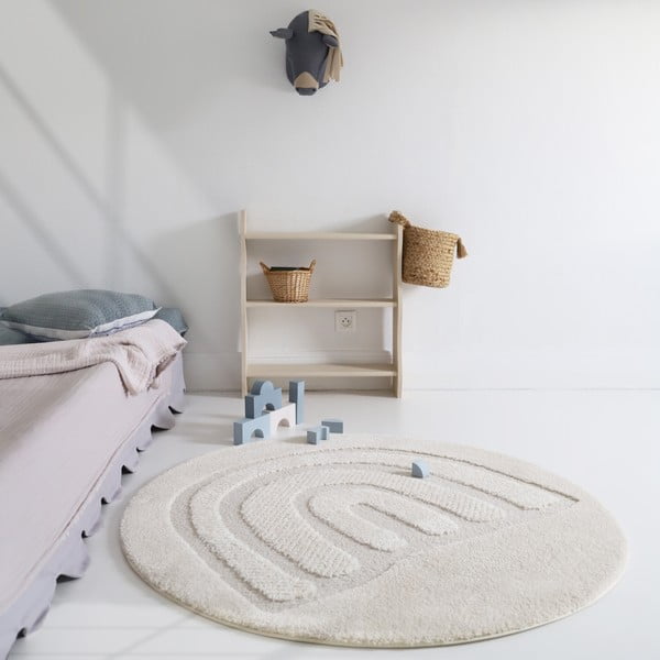 Kremowy dywan dziecięcy ø120 cm Rainbow Dream S – Nattiot-image-3