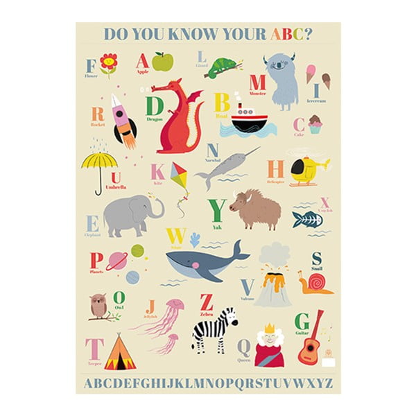 Papier na prezenty z alfabetem Rex London Animals ABC