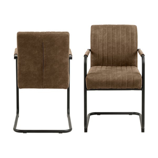 Brązowe krzesła zestaw 2 szt. Adele – Actona-image-3