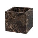Ciemnobrązowy marmurowy organizer łazienkowy na waciki Marble – Mette Ditmer Denmark