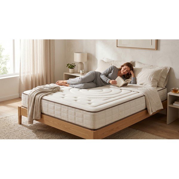 Twardy/średnio twardy piankowy materac dwustronny 80x200 cm Cashmere Premier – Moonia-image-1