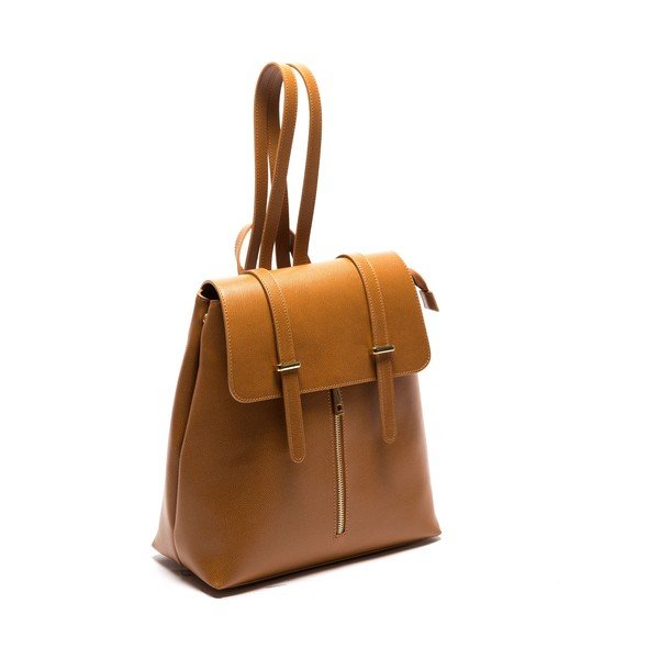 Brązowy skórzany plecak Sofia Cardoni Noemi-image-3