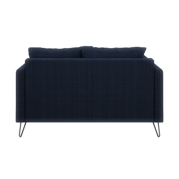 Ciemnoniebieska sofa  z tkaniny szenilowej 140 cm Freya – Ropez-image-2