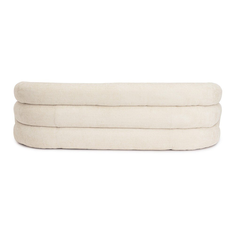 Kremowa sofa z tkaniny szenilowej 200 cm Clemence – Bizzotto (zdjęcie 4)