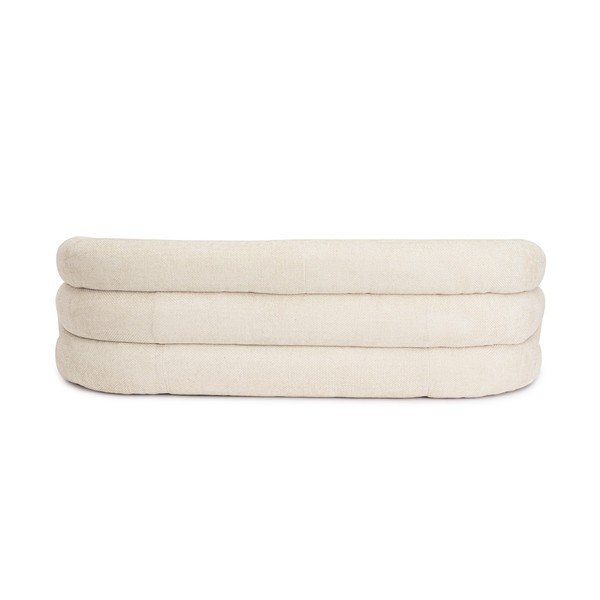Kremowa sofa z tkaniny szenilowej 200 cm Clemence – Bizzotto-image-4