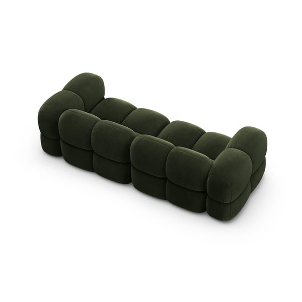 Zielona aksamitna sofa 250 cm Loretto – Cosmopolitan Design-image-4