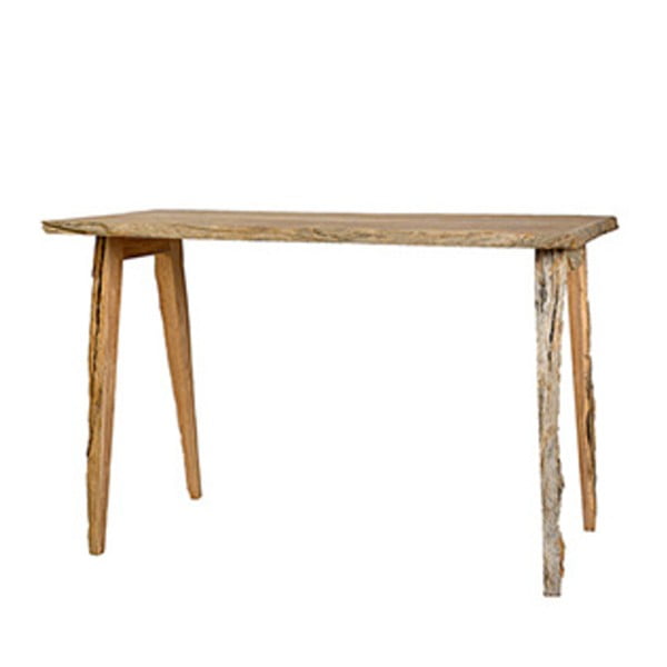 Drewniane biurko z detalami z kory pols potten Bark
